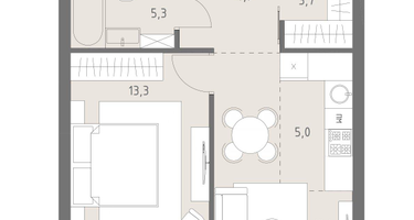 2-к. квартира, 42&nbsp;м²