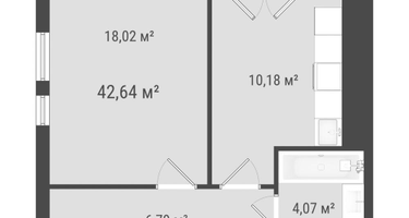 1-к. квартира, 40&nbsp;м²