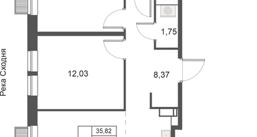 3-к. квартира, 56&nbsp;м²