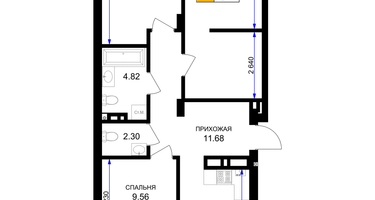 3-к. квартира, 77&nbsp;м²