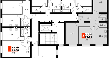 3-к. квартира, 71&nbsp;м²