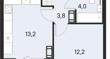 1-к. квартира, 35&nbsp;м²