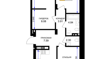 3-к. квартира, 77&nbsp;м²