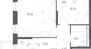 Студия, 53&nbsp;м²