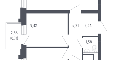 2-к. квартира, 47&nbsp;м²