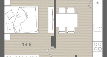 1-к. квартира, 37&nbsp;м²