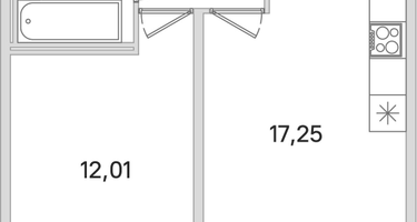 1-к. квартира, 40 м²