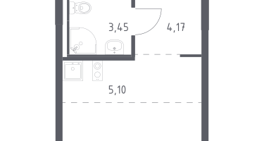 Студия , 22&nbsp;м²