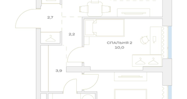 2-к. квартира, 47&nbsp;м²