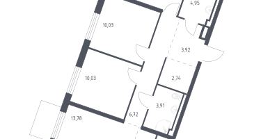 Студия, 73&nbsp;м²