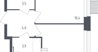 1-к. квартира, 31&nbsp;м²