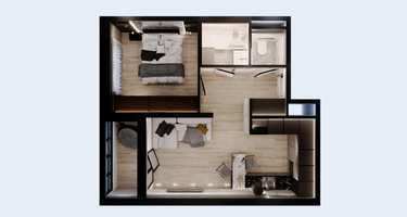 2-к. квартира, 43&nbsp;м²