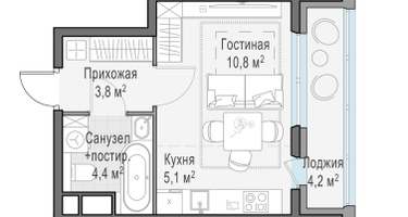 Студия, 24&nbsp;м²