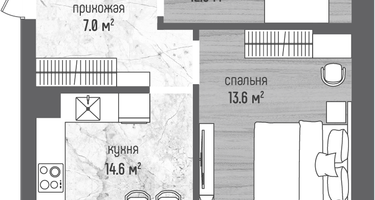 2-к. квартира, 51&nbsp;м²