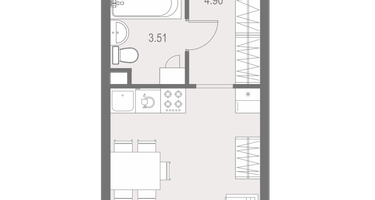 Студия, 23&nbsp;м²