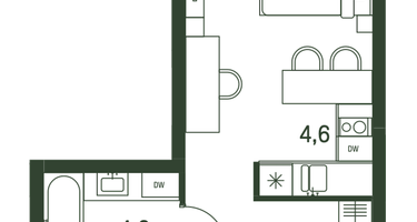 Студия, 26&nbsp;м²