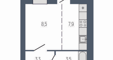 Студия, 25&nbsp;м²