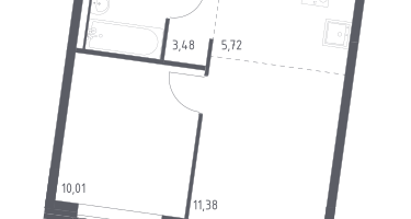 Студия, 34&nbsp;м²