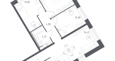 Студия, 74&nbsp;м²
