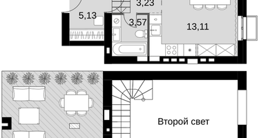 2-к. квартира, 65&nbsp;м²