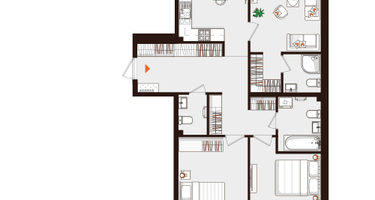 3-к. квартира, 91&nbsp;м²