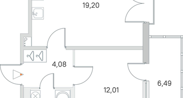 1-к. квартира, 40&nbsp;м²