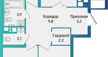 4-к. квартира, 84&nbsp;м²