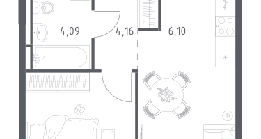 Студия, 35&nbsp;м²