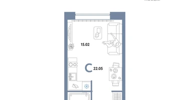 Студия, 22&nbsp;м²