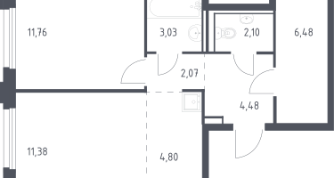 Студия, 45&nbsp;м²