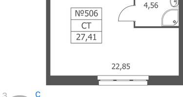 Студия, 27&nbsp;м²