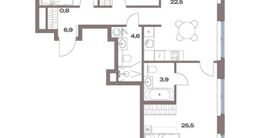 4-к. квартира, 86&nbsp;м²