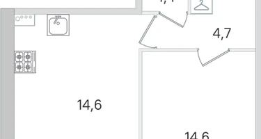 1-к. квартира, 40&nbsp;м²
