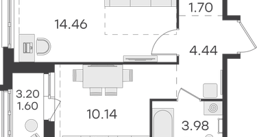 1-к. квартира, 35&nbsp;м²