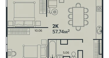 Студия, 57&nbsp;м²