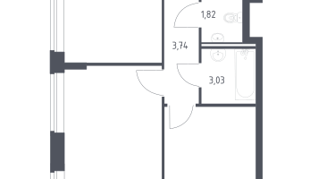 2-к. квартира, 53&nbsp;м²
