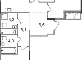 3-к. квартира, 82&nbsp;м²