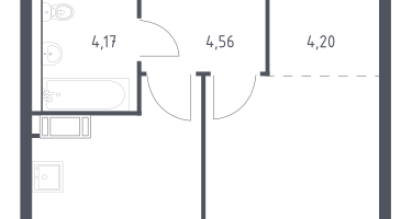 1-к. квартира, 36&nbsp;м²