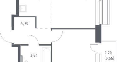 Студия, 34&nbsp;м²