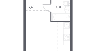 Студия, 25&nbsp;м²