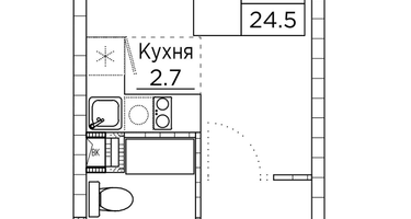 Студия, 24 м²