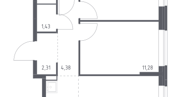 Студия, 53&nbsp;м²