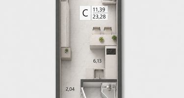 Студия, 23 м²
