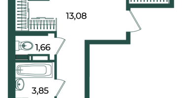 2-к. квартира, 65&nbsp;м²