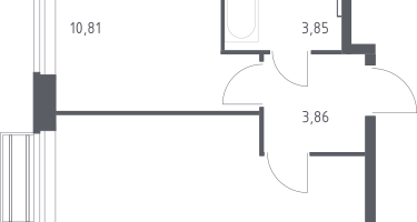 1-к. квартира, 34&nbsp;м²