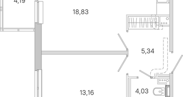 1-к. квартира, 42&nbsp;м²