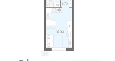 Студия, 21 м²