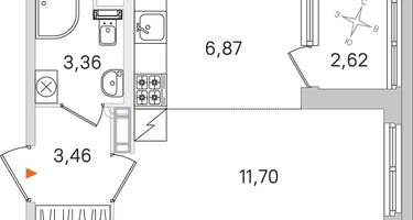 Студия, 26&nbsp;м²