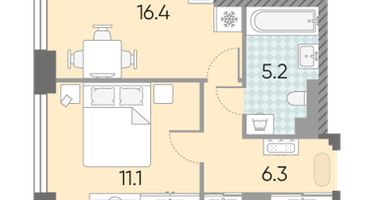 Студия, 39&nbsp;м²