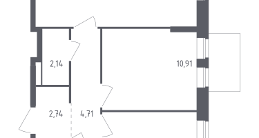 2-к. квартира, 53&nbsp;м²